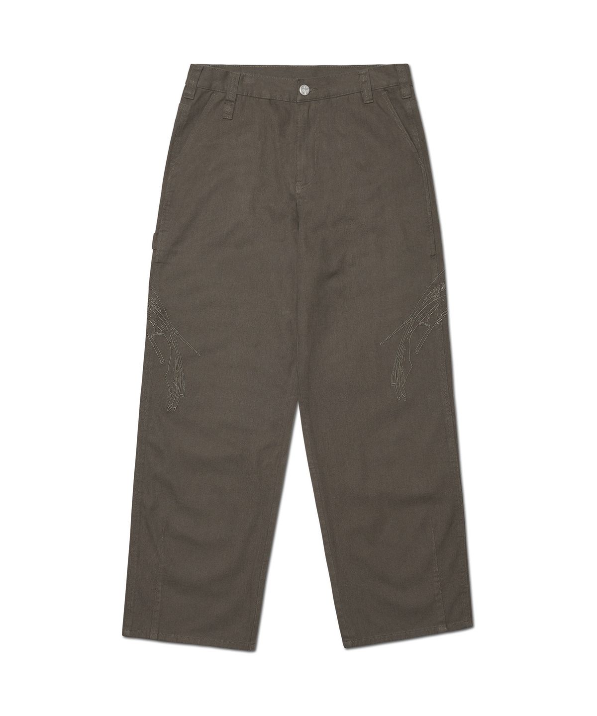 노매뉴얼(NOMANUAL) SIDE GRAPHIC PANTS - CHARCOAL