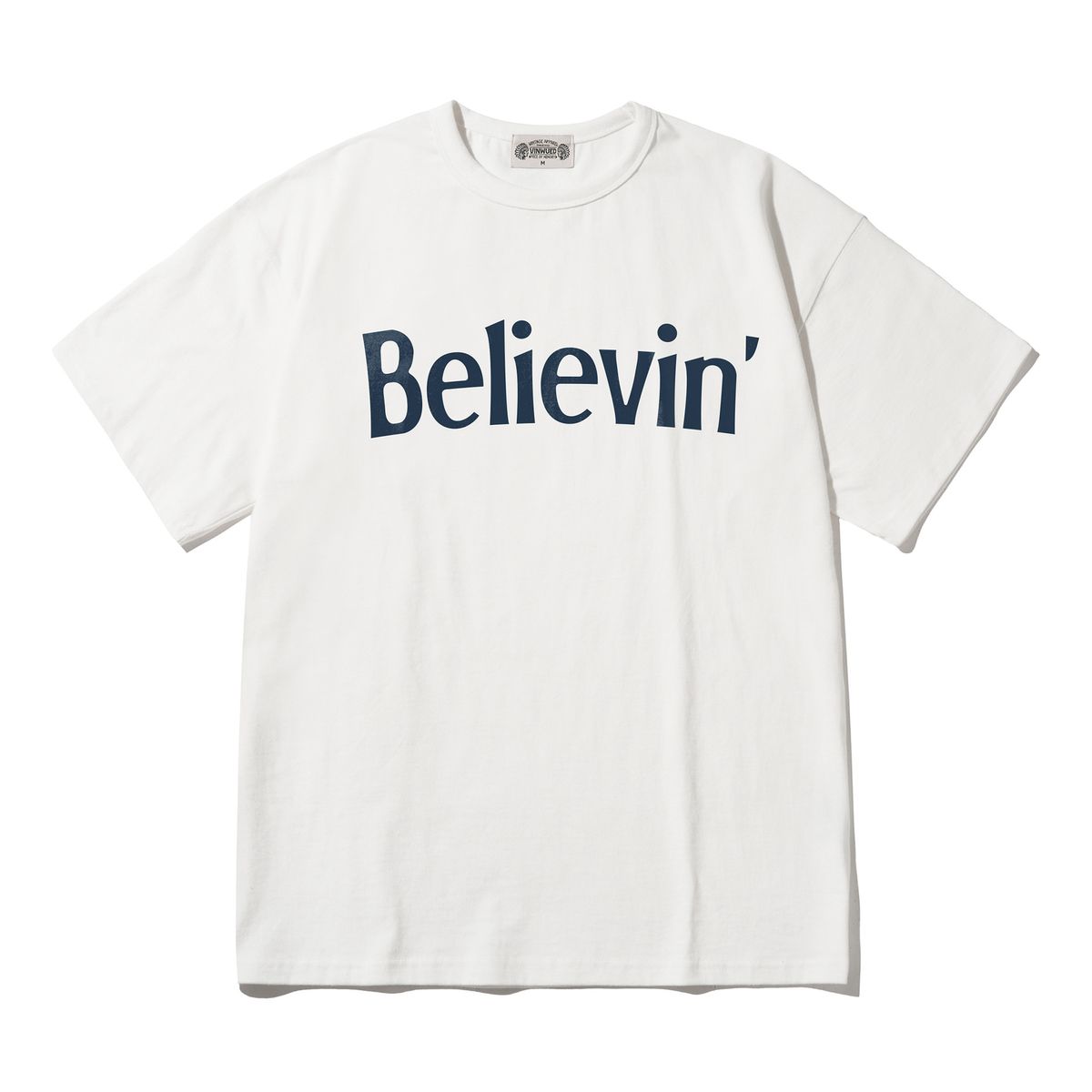 빈웨드(VINWUED) Believin 빌리빈 아이보리 세미오버핏 티셔츠
