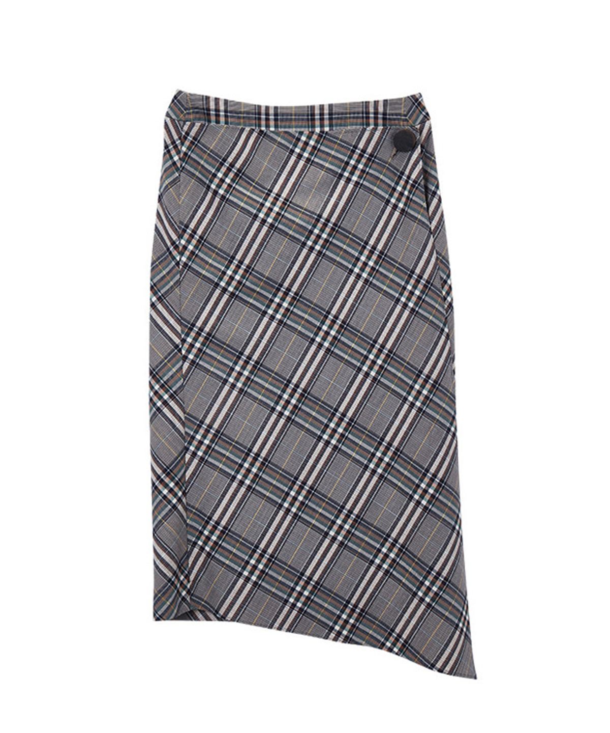 아바몰리(AVA MOLLI) Jenia check lap skirt(brown)