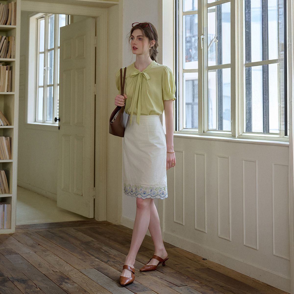 심플레트로(SIMPLE RETRO) SR_Cotton french doll skirt