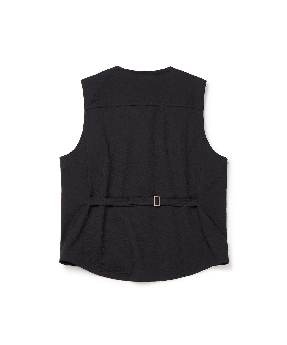 떼마(THEMA) flower jacquard belted vest_man (black)