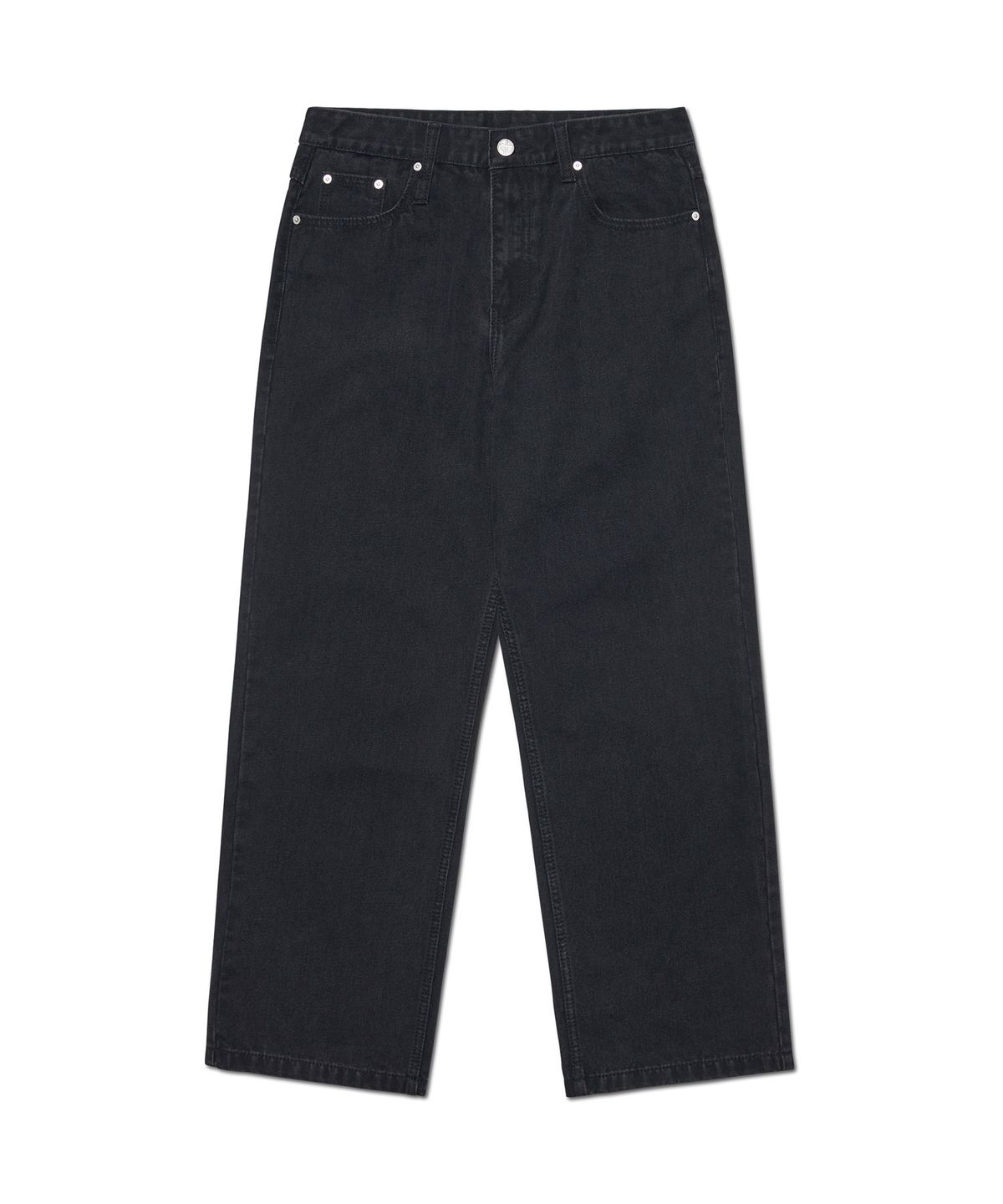 노매뉴얼(NOMANUAL) STRAIGHT WIDE DENIM PANTS - BLACK