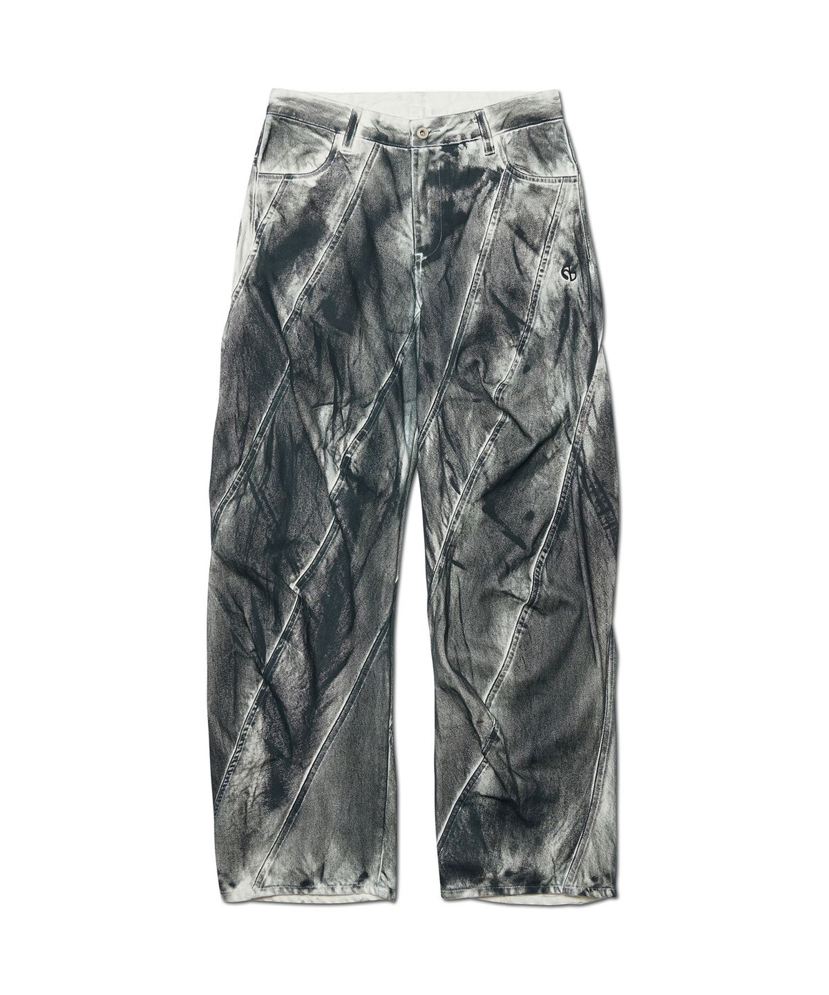 노매뉴얼(NOMANUAL) STAINED D.L DENIM PANTS - STAINED WHITE