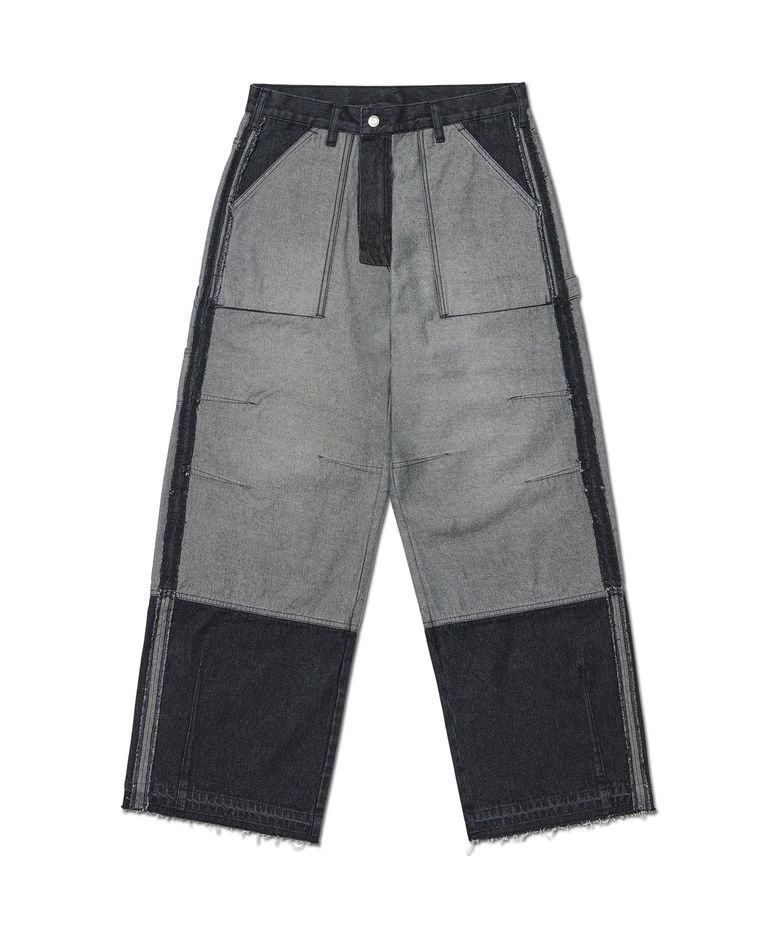 REVERSED CARPENTER DENIM PANTS - WASHED BLACK