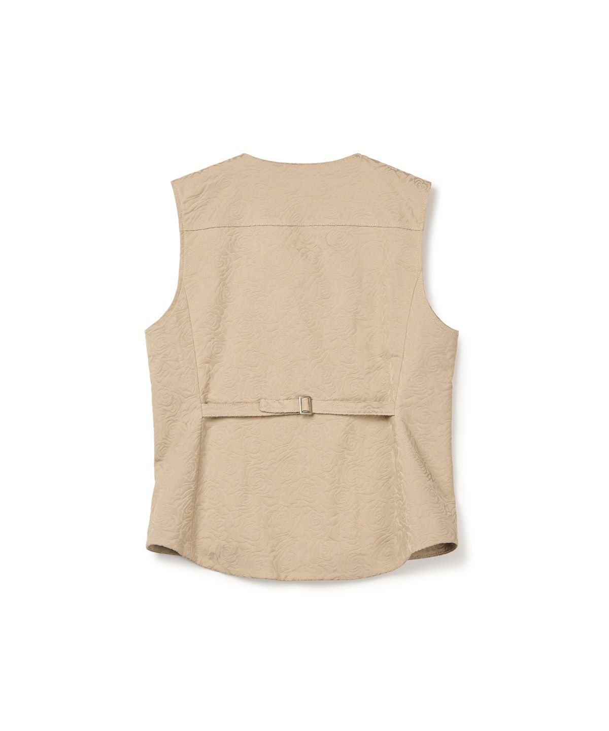 떼마(THEMA) flower jacquard belted vest_woman (beige)