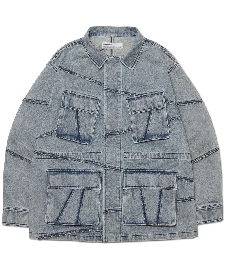 R.C DENIM BDU JACKET - WASHED BLUE