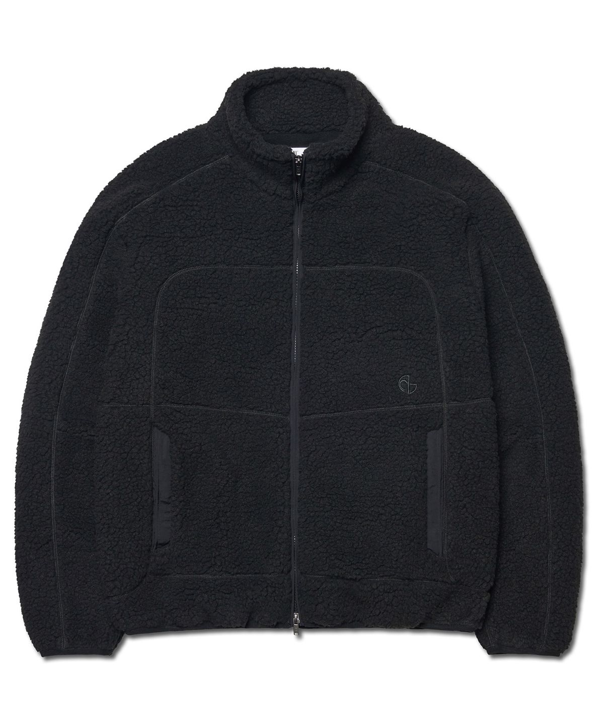 노매뉴얼(NOMANUAL) TRACE SHERPA FLEECE JACKET - BLACK