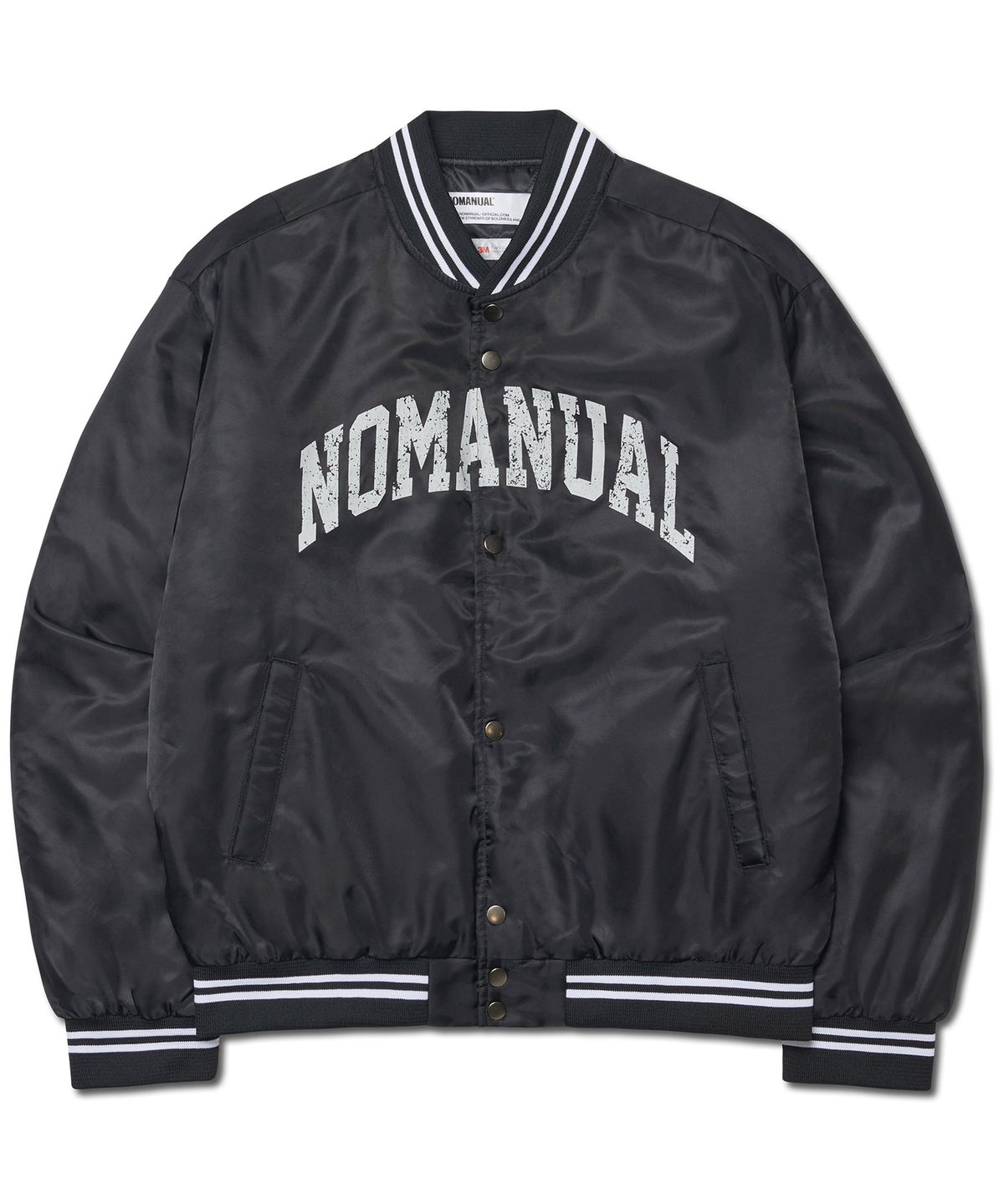 노매뉴얼(NOMANUAL) C.A THINSULATE STADIUM JACKET - BLACK