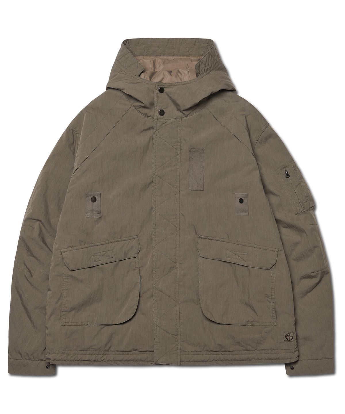 노매뉴얼(NOMANUAL) HOODED FLIGHT JUMPER - CHARCOAL