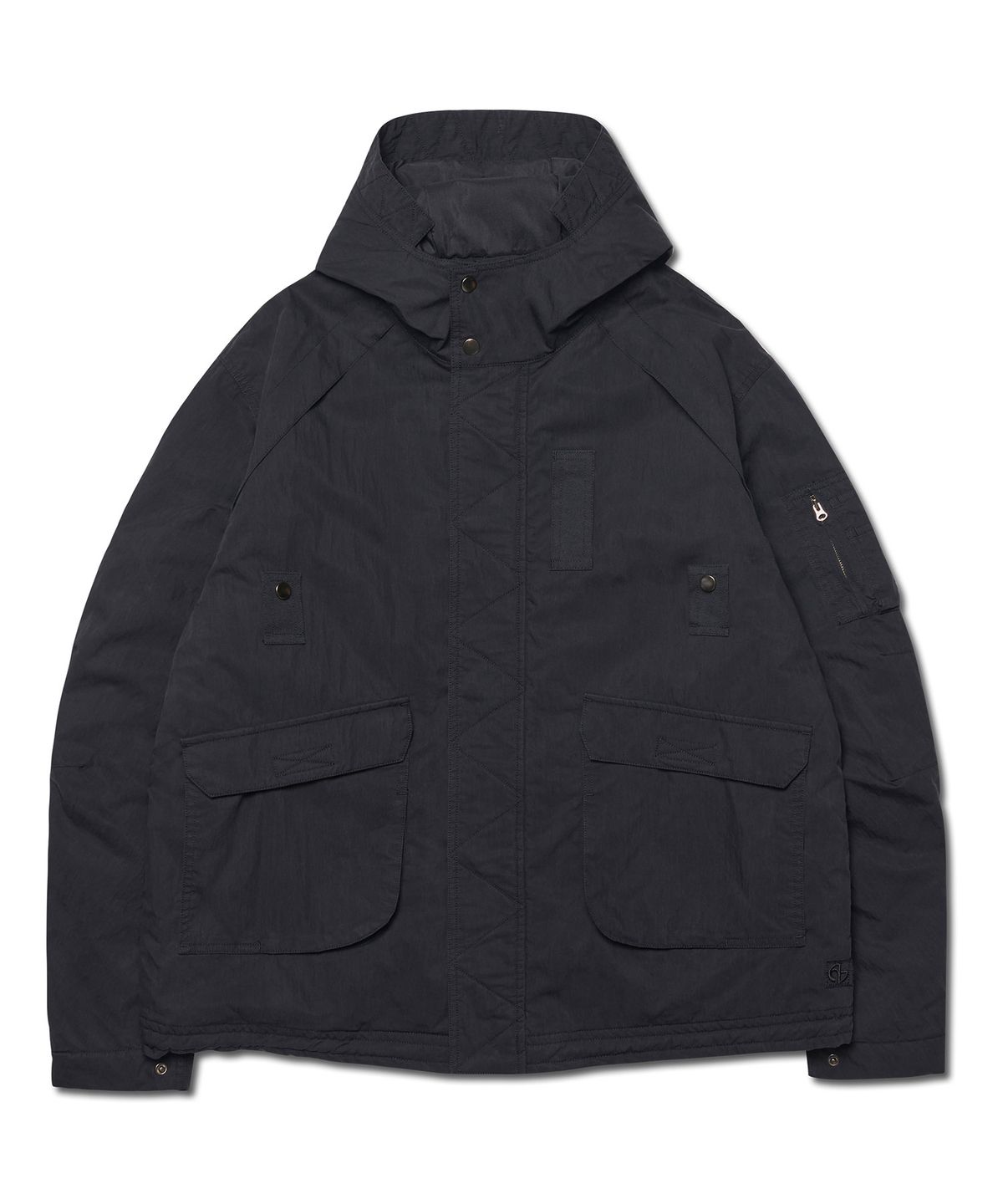 노매뉴얼(NOMANUAL) HOODED FLIGHT JUMPER - BLACK