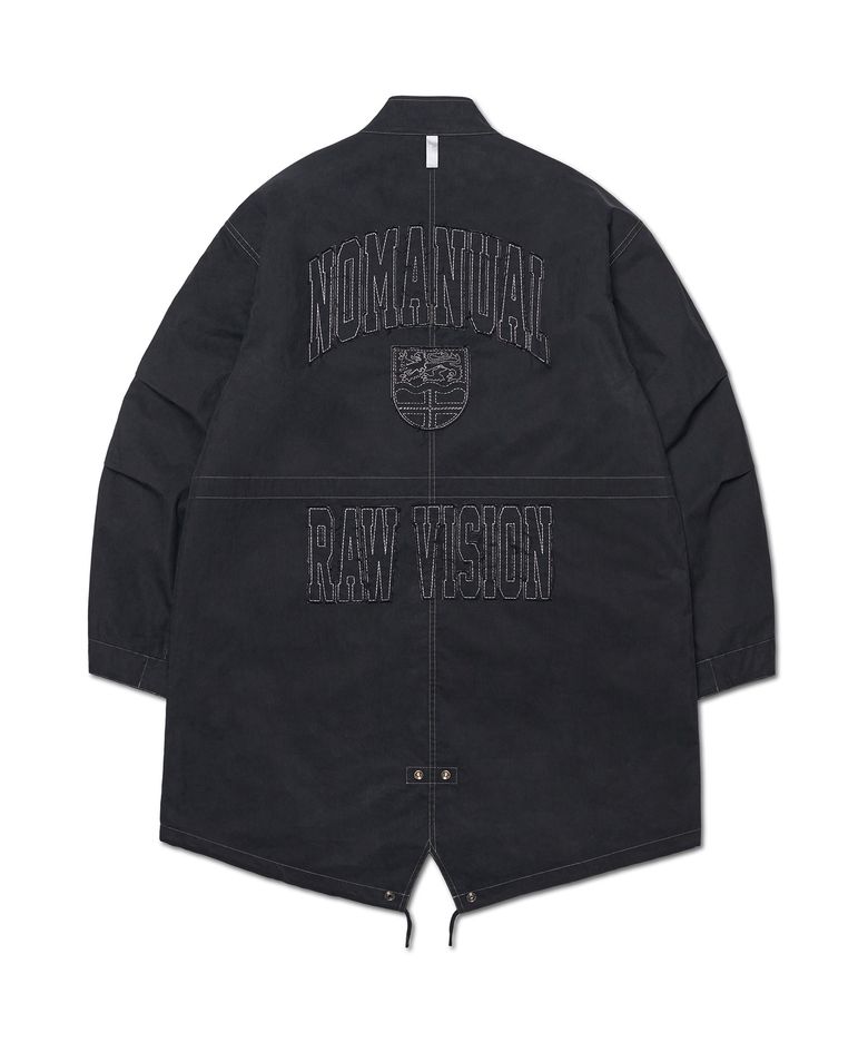 PATCHED EMBLEM PARKA - WASHED BLACK