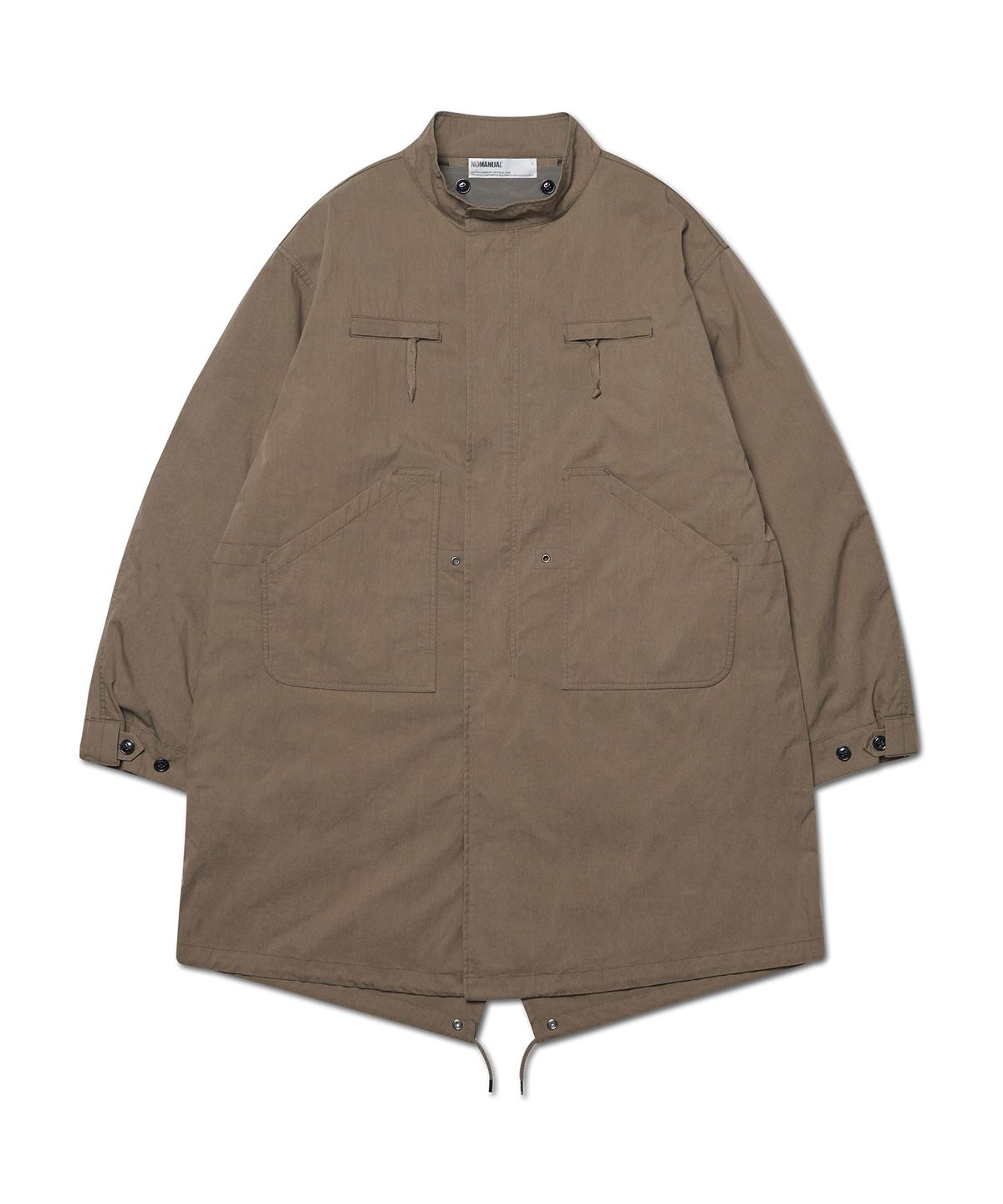 노매뉴얼(NOMANUAL) PATCHED EMBLEM PARKA - WASHED BROWN