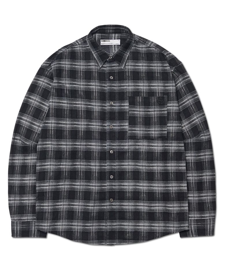 FLANNEL CHECK SHIRT - BLACK