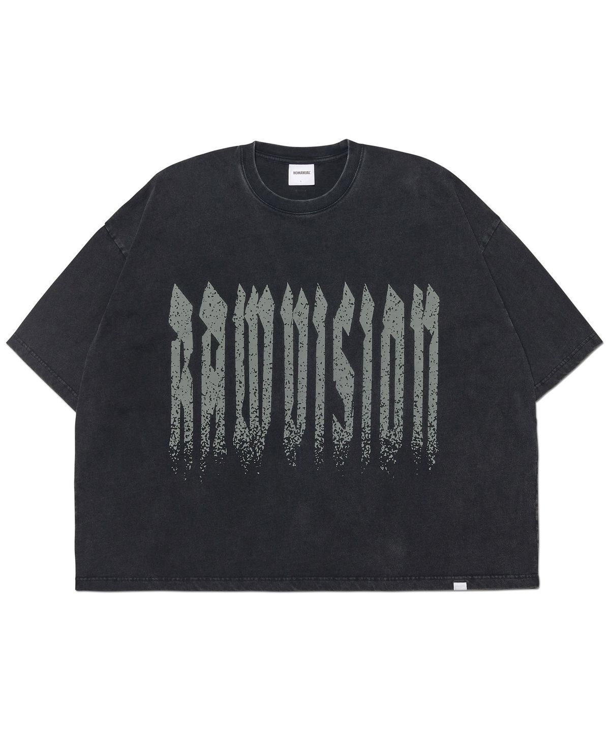 노매뉴얼(NOMANUAL) R.V BOX T-SHIRT - WASHED BLACK