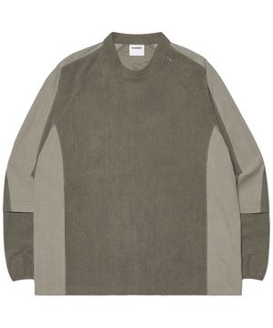HEAVY WAFFLE LONG SLEEVE TEE - CHARCOAL