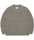 HEAVY WAFFLE HALF ZIP-UP - GRAY