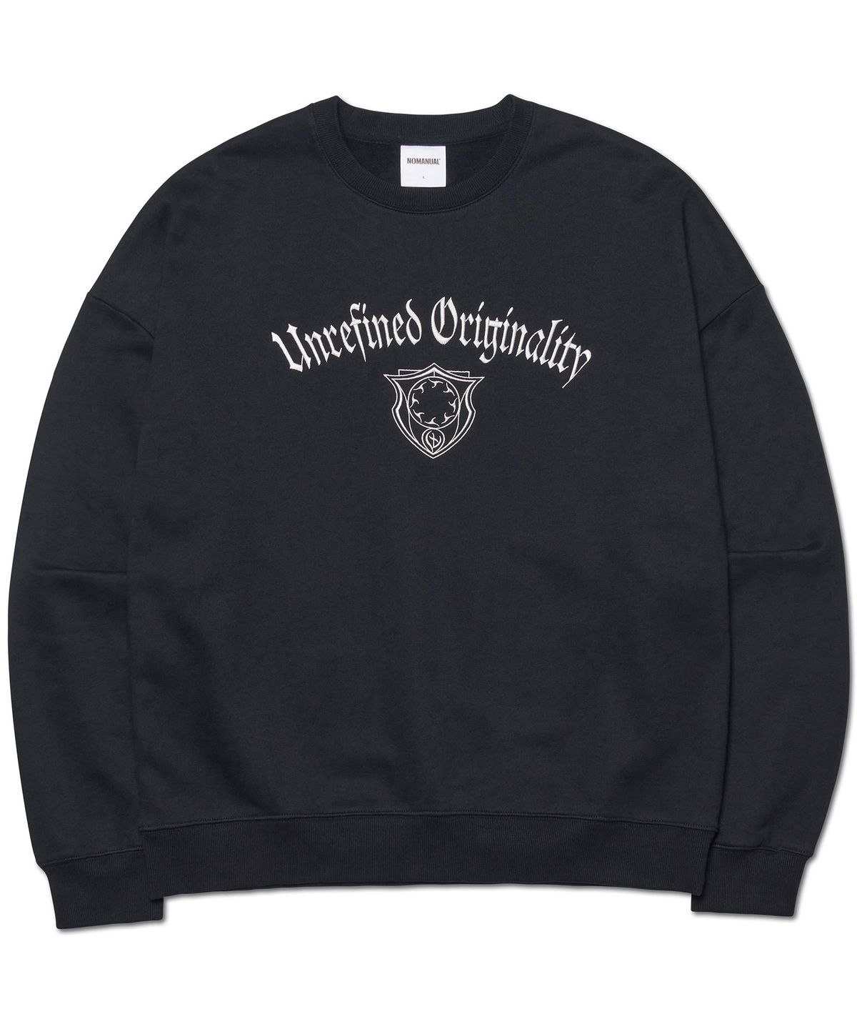 노매뉴얼(NOMANUAL) U.O SWEATSHIRT - BLACK