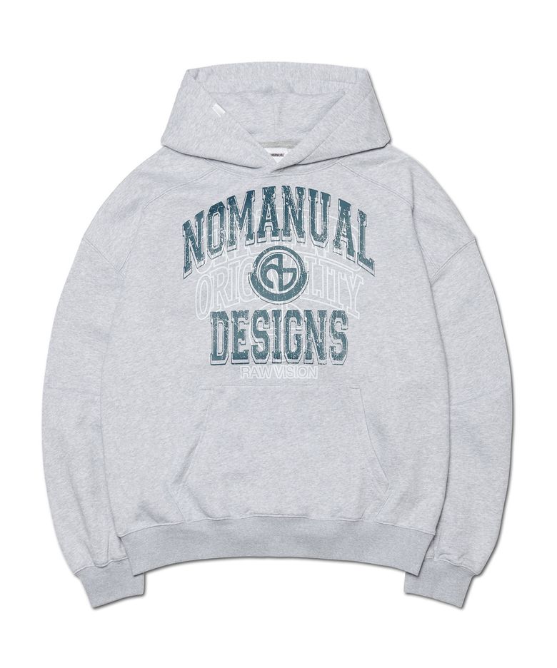 LAYERED ARCH GRAPHIC HOODIE - MELANGE