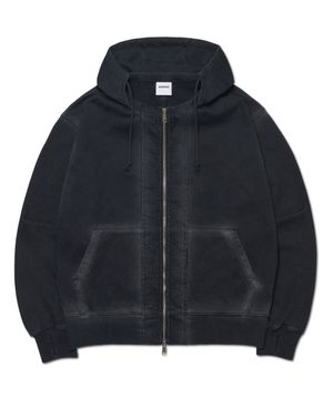 AFTER HOODED ZIP-UP - WASHED BLACK