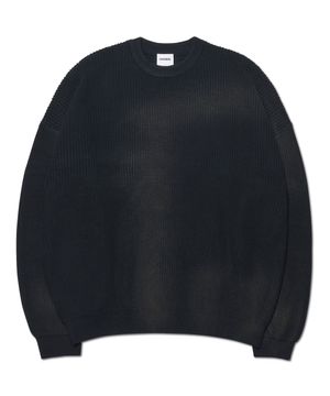 SPRAY DYEING KNIT - BLACK