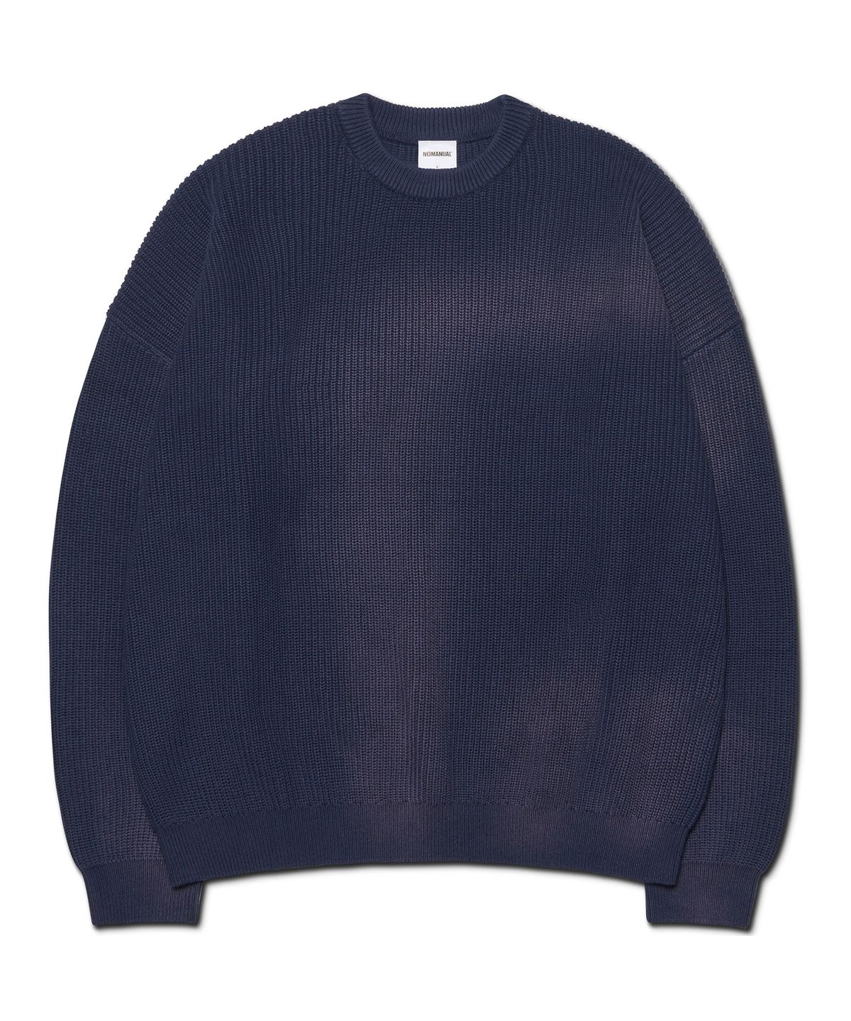 노매뉴얼(NOMANUAL) SPRAY DYEING KNIT - NAVY