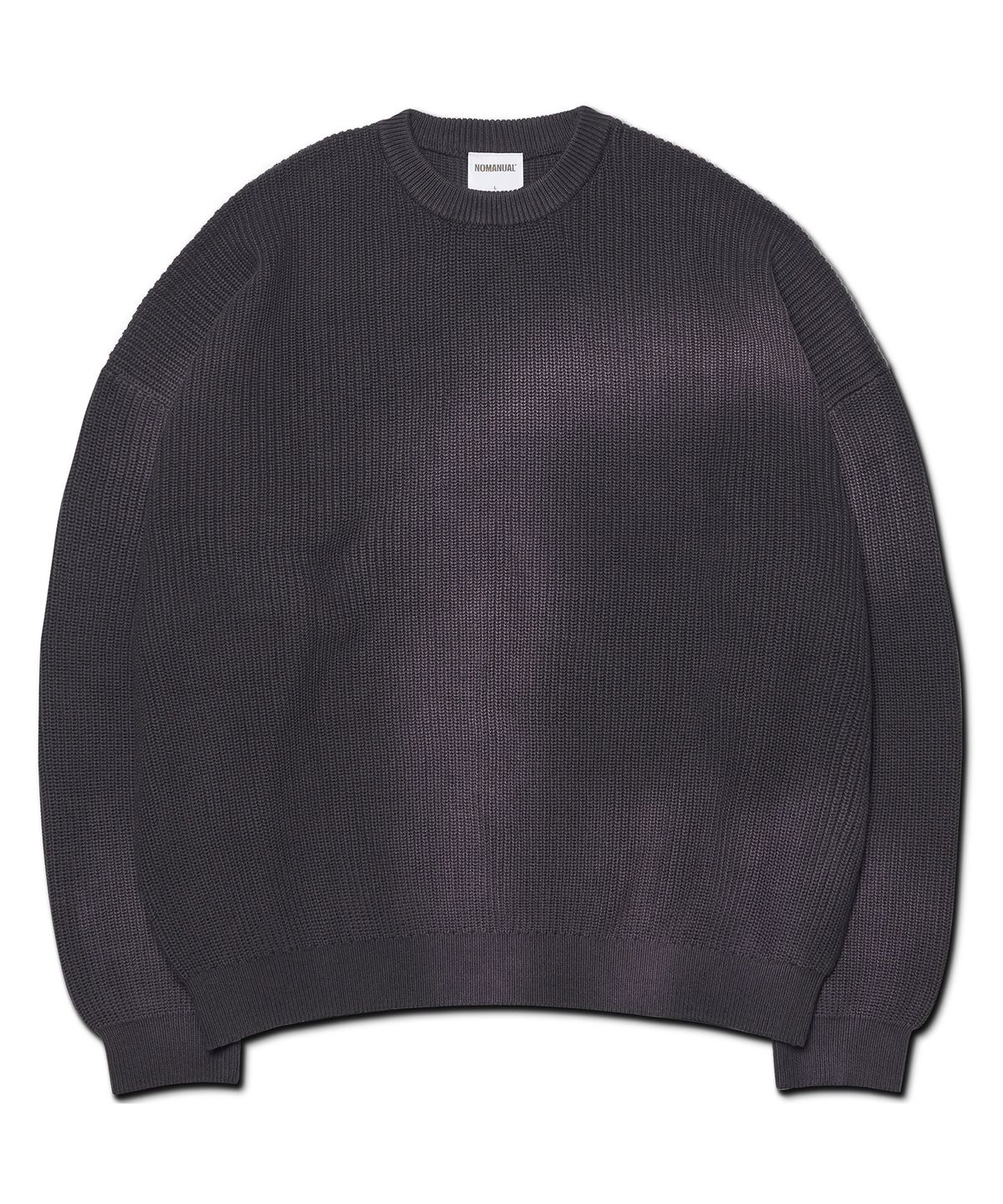 노매뉴얼(NOMANUAL) SPRAY DYEING KNIT - CHARCOAL