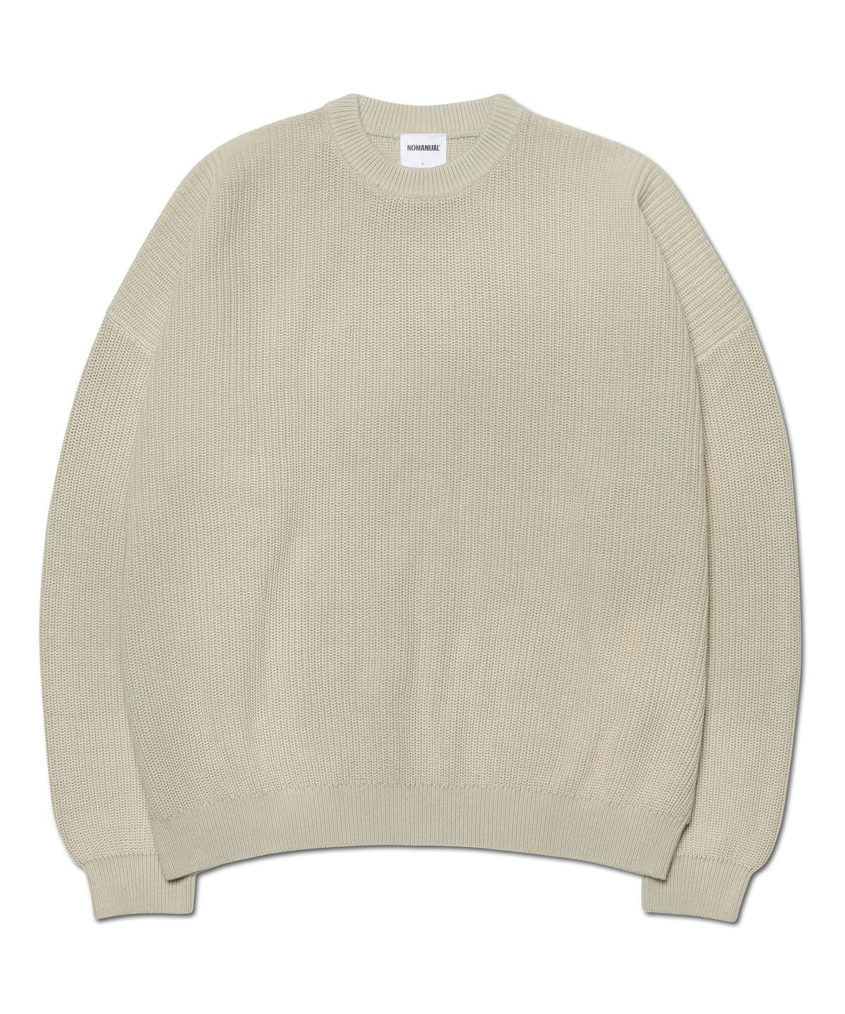 노매뉴얼(NOMANUAL) SPRAY DYEING KNIT - BEIGE