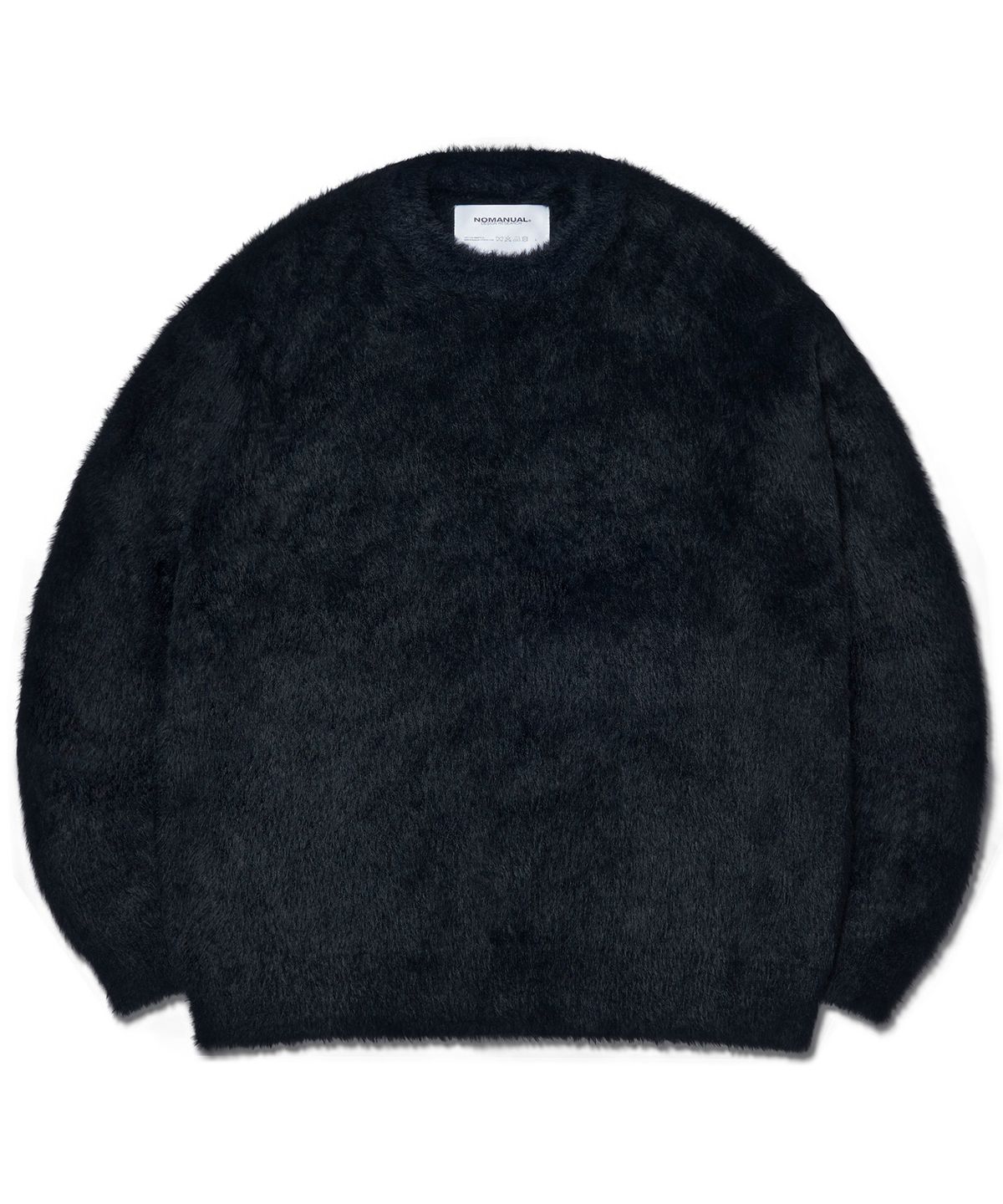 노매뉴얼(NOMANUAL) FUZZ HAIRY KNIT - BLACK