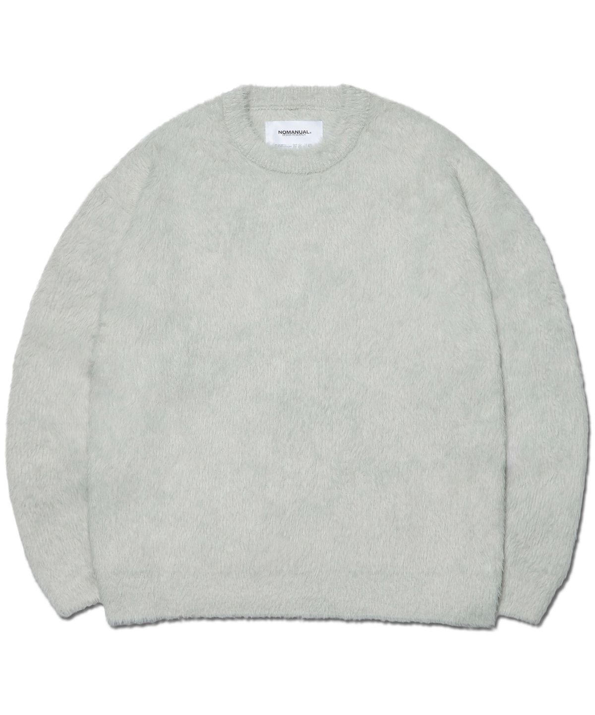 노매뉴얼(NOMANUAL) FUZZ HAIRY KNIT - SEAFOAM