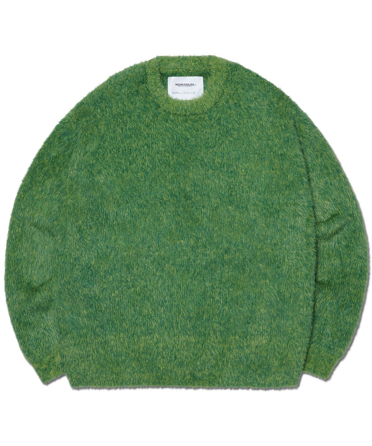 노매뉴얼(NOMANUAL) FUZZ HAIRY KNIT - GRASS GREEN