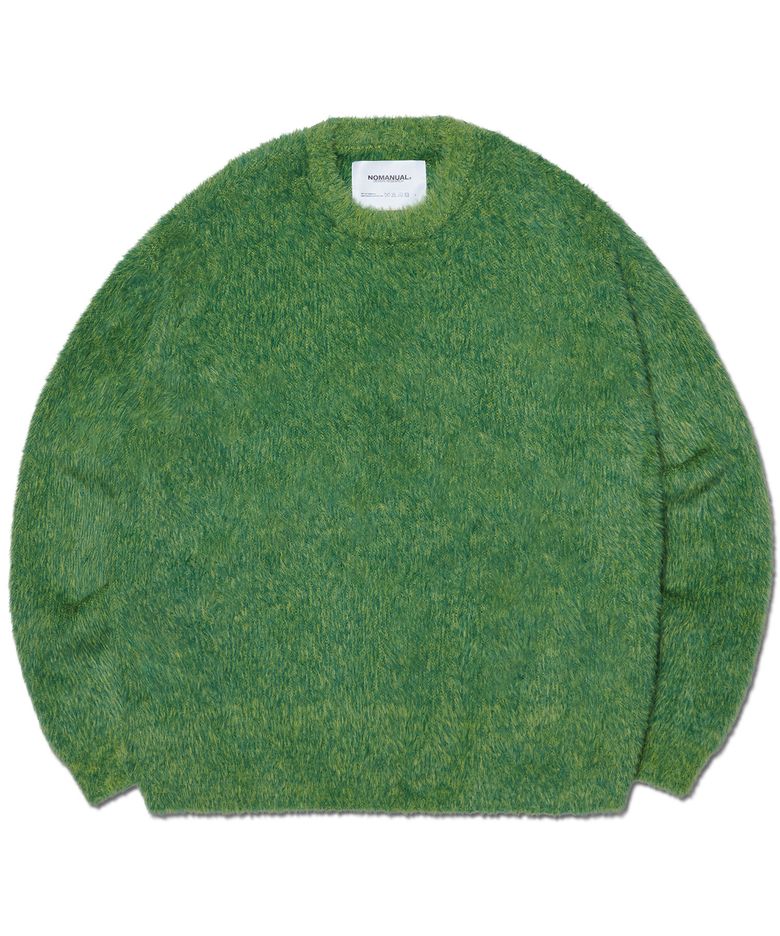 FUZZ HAIRY KNIT - GRASS GREEN