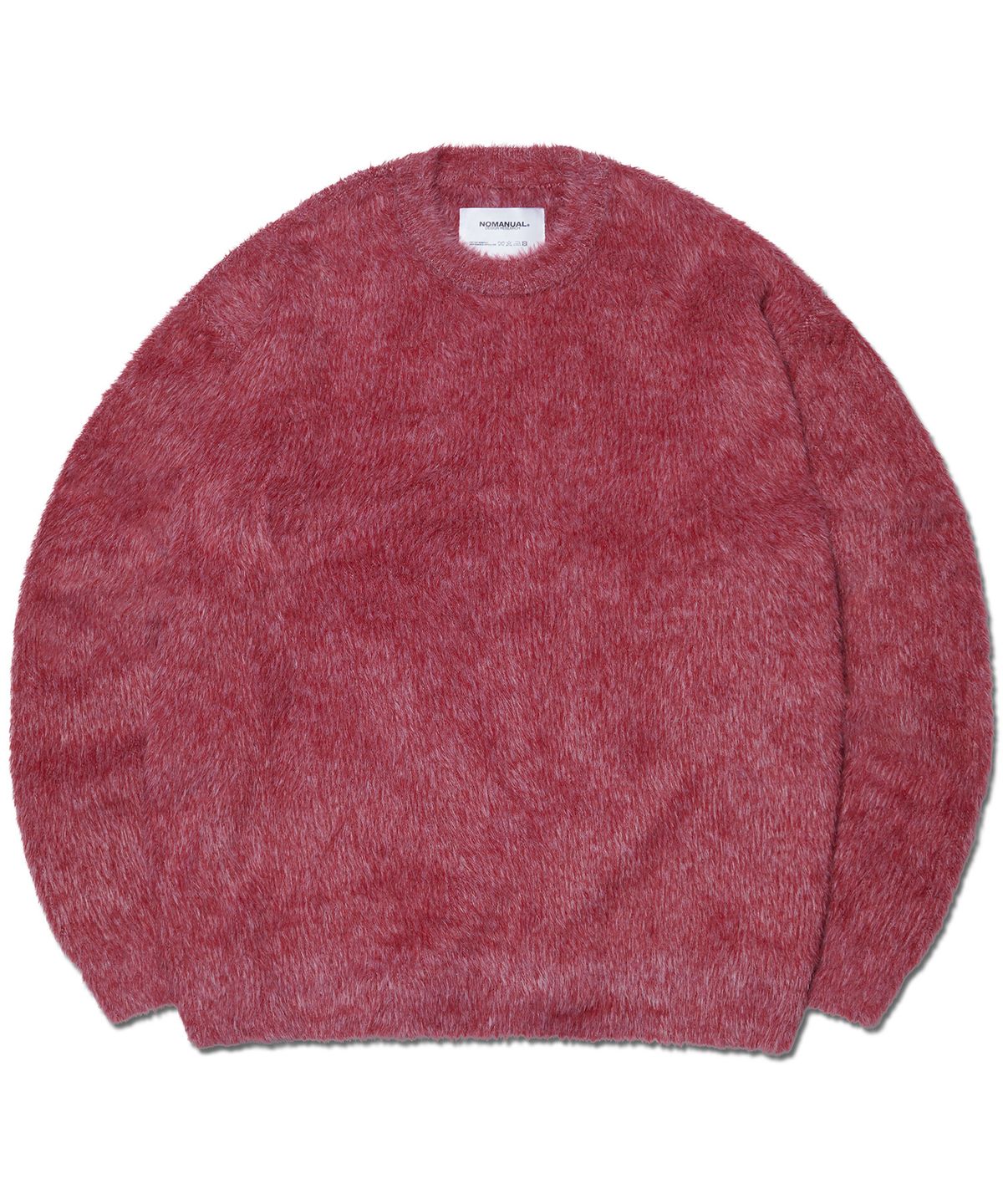 노매뉴얼(NOMANUAL) FUZZ HAIRY KNIT - WINE