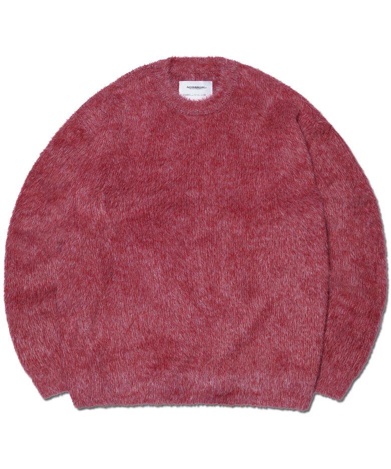 FUZZ HAIRY KNIT - WINE