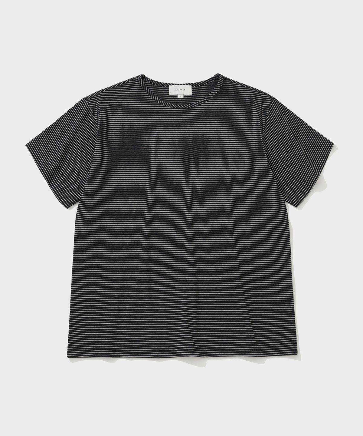 셔터(SHIRTER) SOFT STRIPE T-SHIRT (BLACK WHITE)