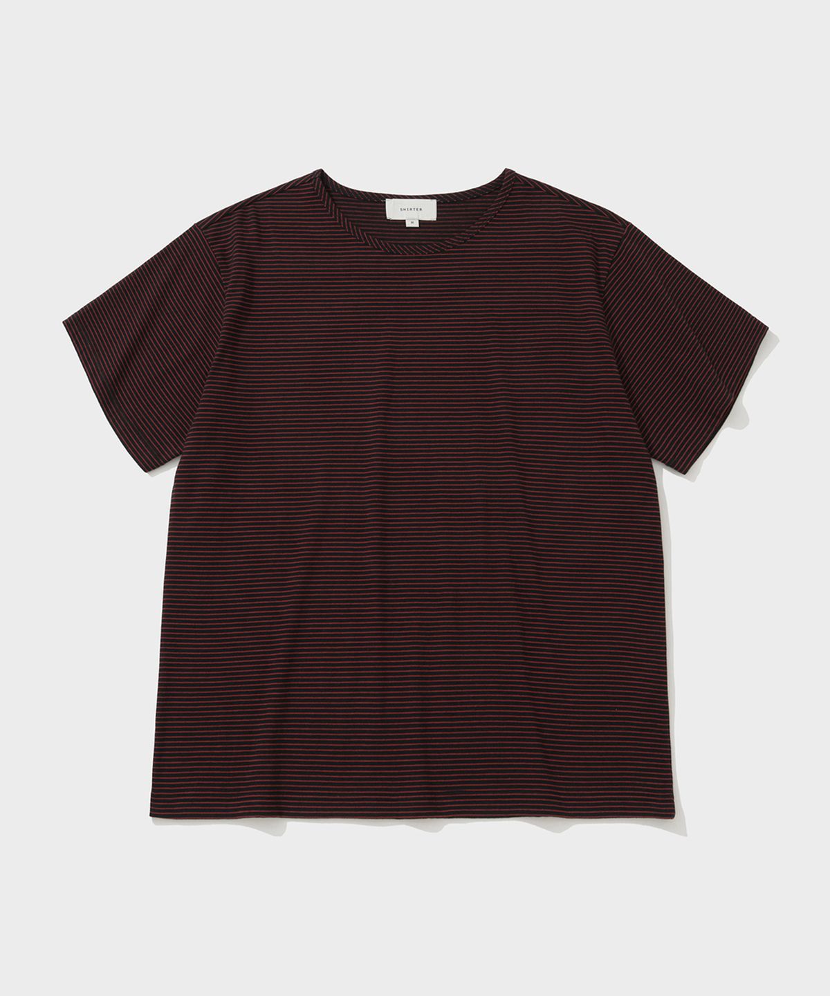 셔터(SHIRTER) SOFT STRIPE T-SHIRT (BLACK RED)