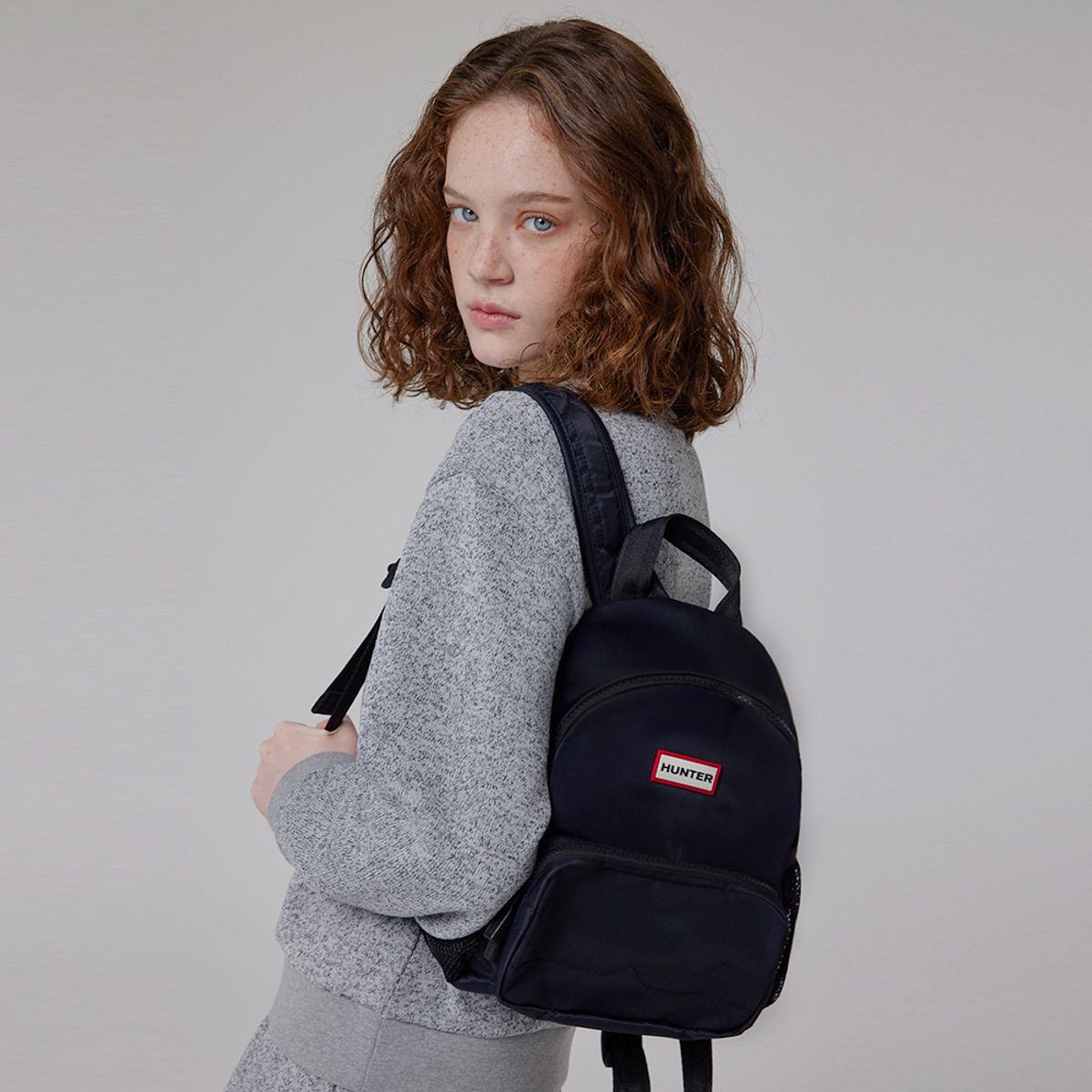 헌터(HUNTER) [UNISEX]나일론 클래식 미니 백팩 - 블랙 UBB5510KBMBLK