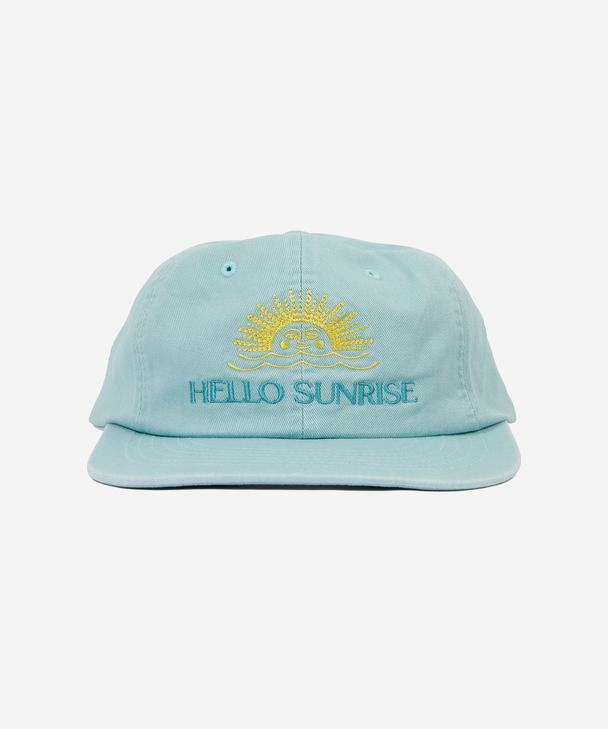 헬로 선라이즈(HELLO SUNRISE) Washed Two Tone Logo 6panel Cap_Sky Blue