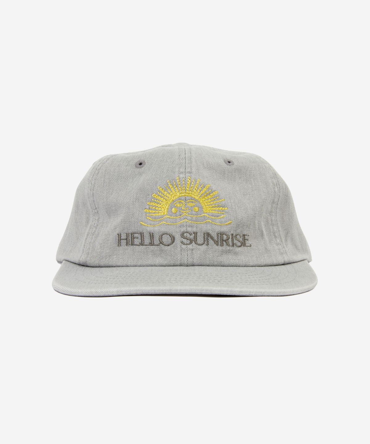 헬로 선라이즈(HELLO SUNRISE) Washed Two Tone Logo 6panel Cap_Light Gray