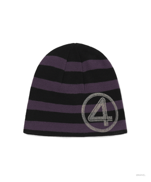 [The Fantastic Four] Striped Beanie Purple