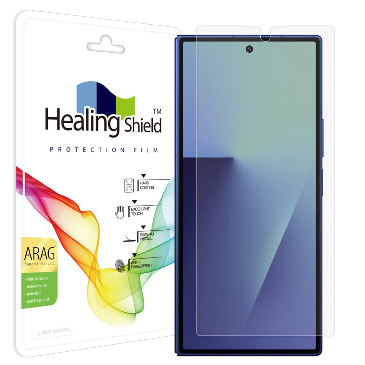 힐링쉴드(HEALINGSHIELD) 갤럭시 Z폴드7 ARAG 고화질 저반사 풀커버형 외부액정 보호필름 1매