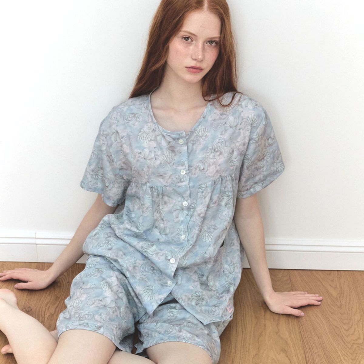 뮤즈무드(MUSEMOOD) [라운드][80수코튼] vintage shell summer pajama 잠옷