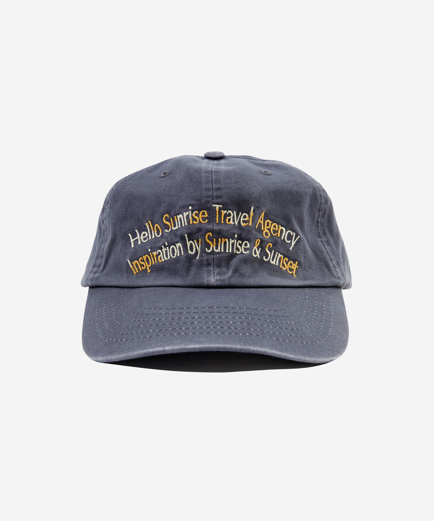 MUSINSA公式 | HELLO SUNRISE Dot Arch Logo Ball Cap_Dark Gray
