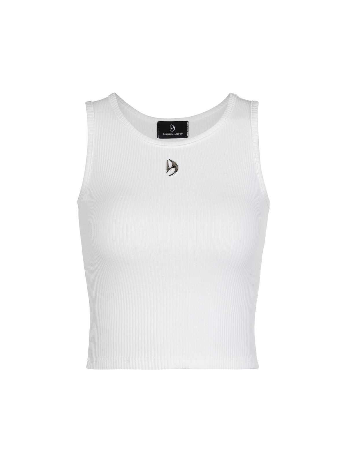 디에스엠티(DSMT) (W) CHEST METAL LOGO SLEEVELESS_WHITE