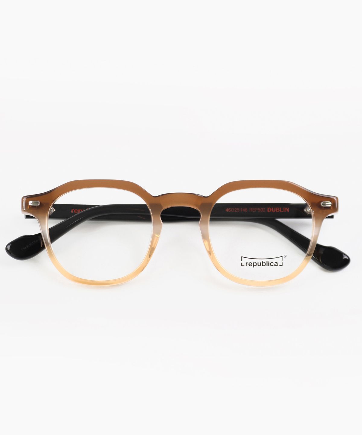 리퍼블리카(REPUBLICA) REP502 DUBLIN - C8 Camel Horn (블루라이트 차단 안경)