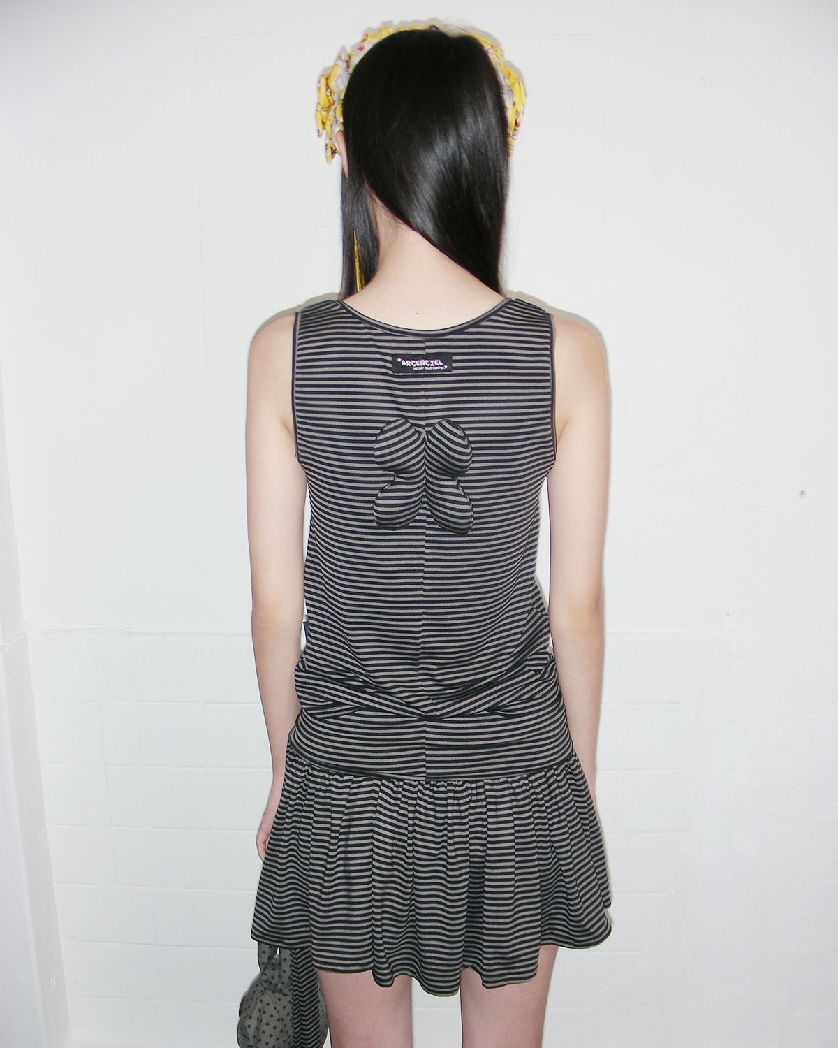 아컨시엘(ARCENCIEL) Striped Tie Skirt