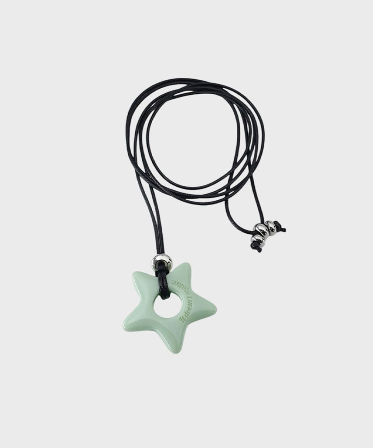 잇더즌매터(IT DOESN'T MATTER) [STAR] Loppy necklace (Green)