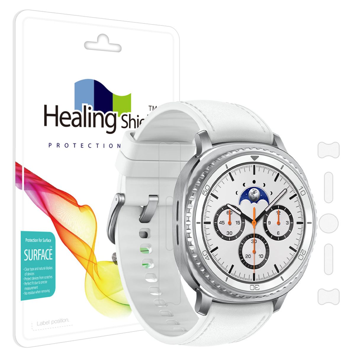 힐링쉴드(HEALINGSHIELD) 갤럭시워치8 클래식 46mm 무광 측면테두리필름 2매