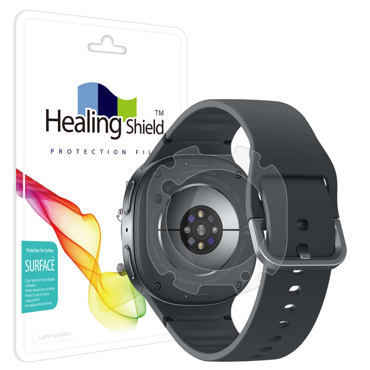 힐링쉴드(HEALINGSHIELD) 갤럭시워치8 40mm 무광 후면보호필름 2매