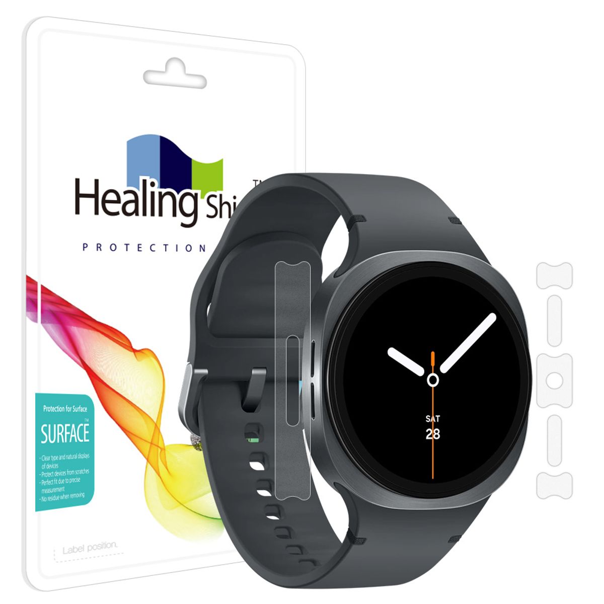 힐링쉴드(HEALINGSHIELD) 갤럭시워치8 40mm 무광 측면테두리필름 2매