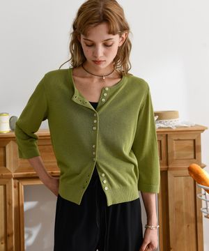 쓰리버튼7부가디건 (PBE06M-NCDW014)